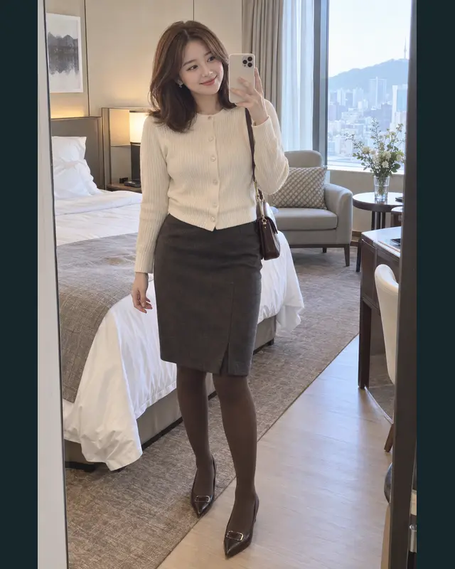 천안 동남구 안내 카드의 성인 모델 거울 셀카