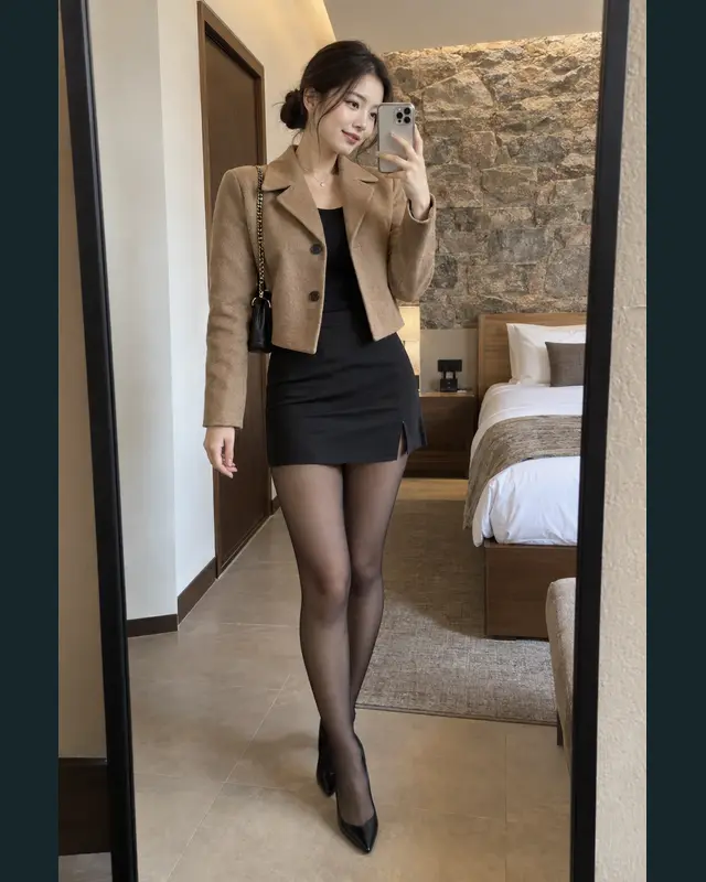 천안 서북구 안내 카드의 성인 모델 거울 셀카