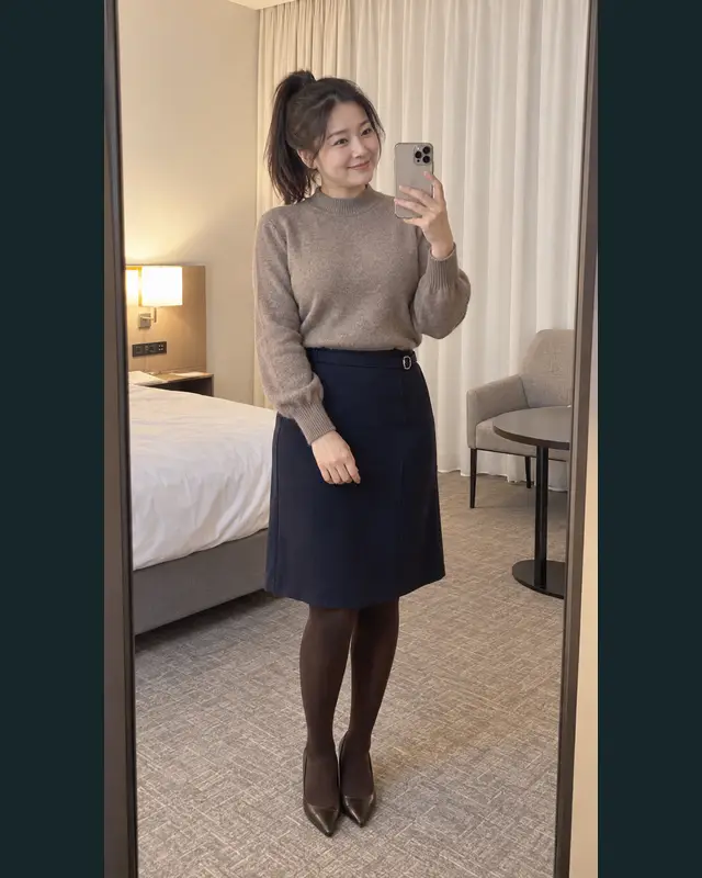 대구 중구 안내 카드의 성인 모델 거울 셀카