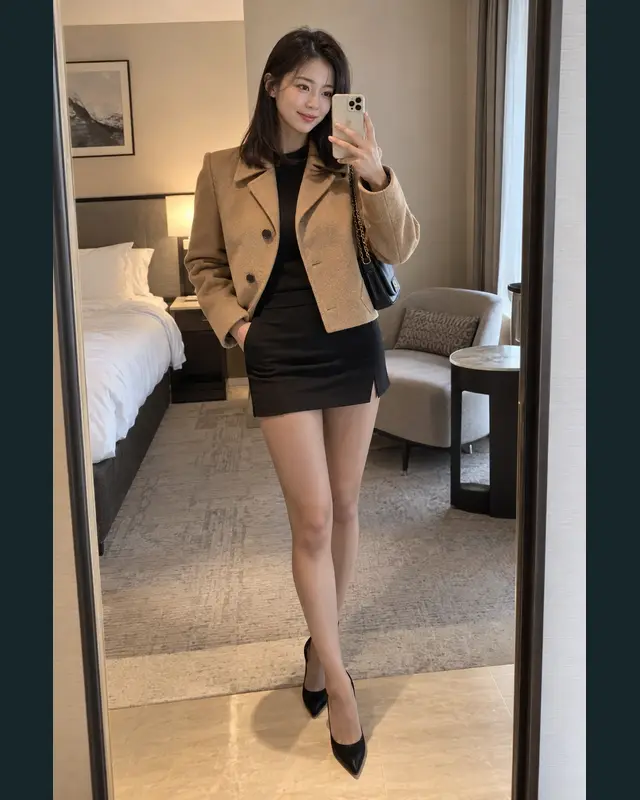 대구 남구 안내 카드의 성인 모델 거울 셀카