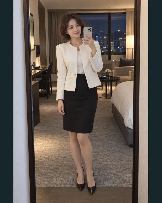 대구 서구 안내 카드의 성인 모델 거울 셀카