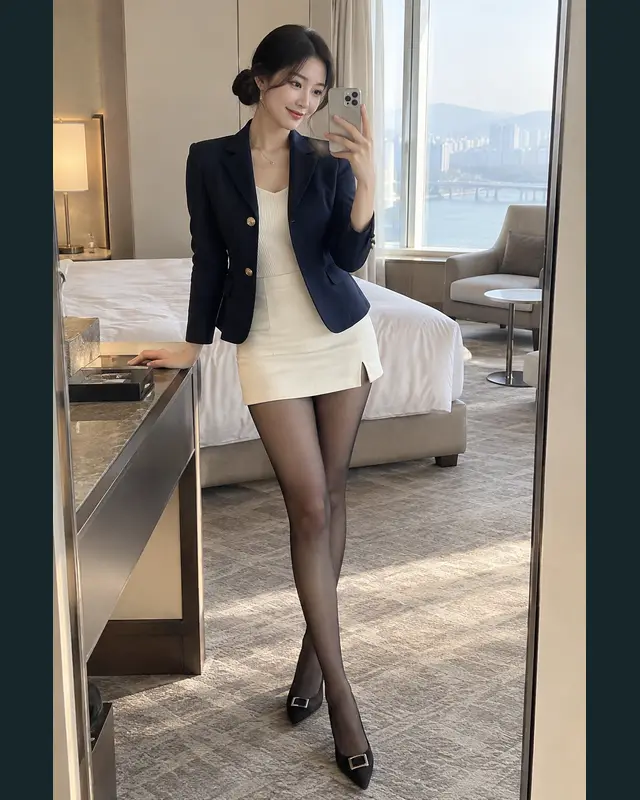 대구 수성구 안내 카드의 성인 모델 거울 셀카