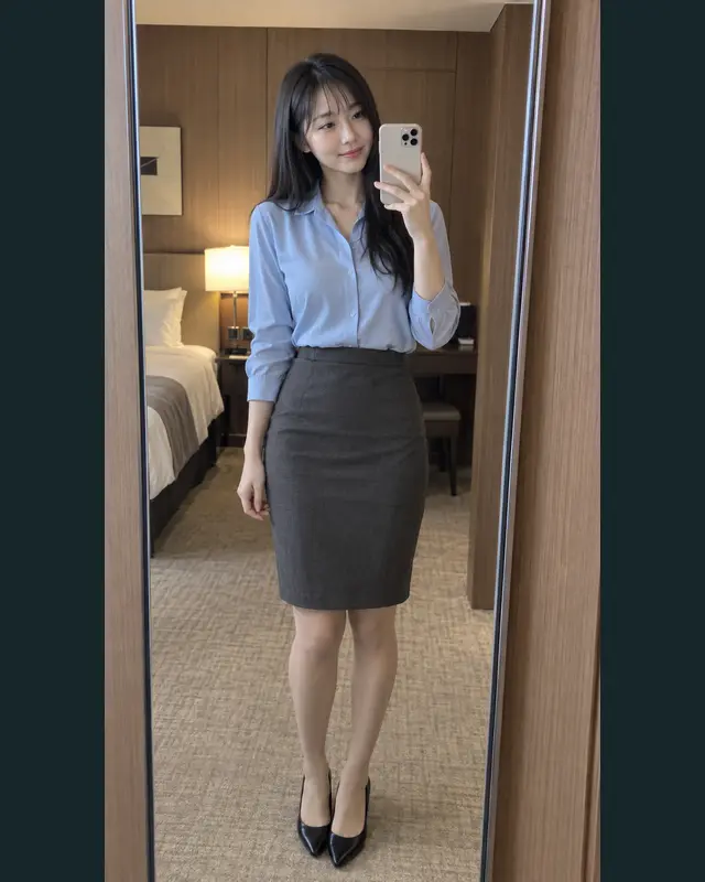 경기 구리시 안내 카드의 성인 모델 거울 셀카