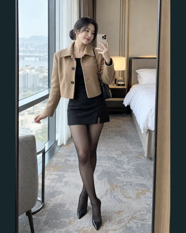 경기 광주시 안내 카드의 성인 모델 거울 셀카